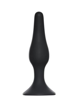 Plug analny przyssawka korek silikon wąski 12cm czarny - image 2