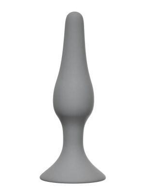Plug analny przyssawka korek silikon wąski 12cm szary - image 2