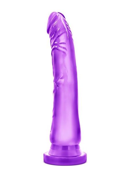 Dildo duży żylasty fioletowy penis z przyssawką 20 cm - 3