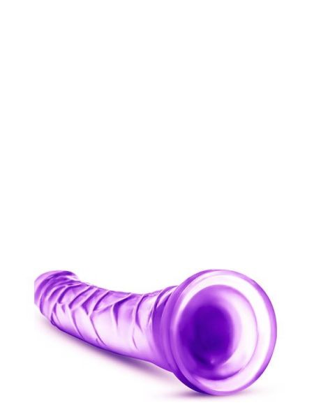 Dildo duży żylasty fioletowy penis z przyssawką 20 cm - 4