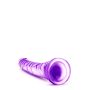 Dildo duży żylasty fioletowy penis z przyssawką 20 cm - 5