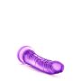 Dildo duży żylasty fioletowy penis z przyssawką 20 cm - 6