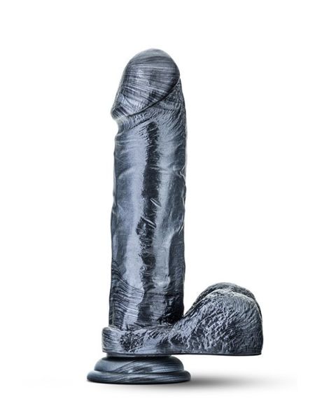 Dildo - sztuczny penis z jądrami przyssawką 17 cm