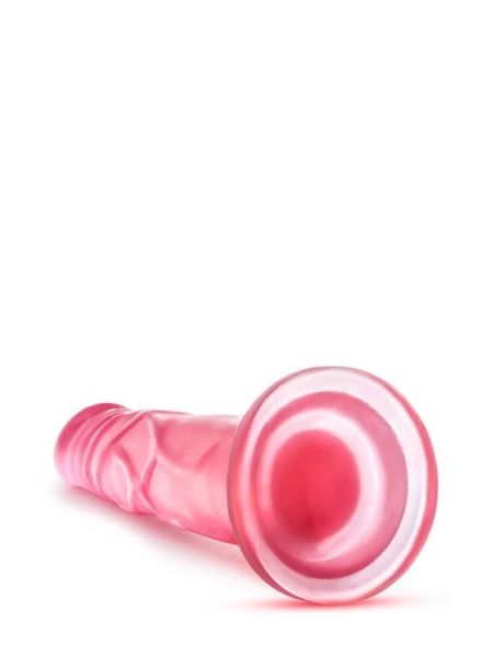 Miękkie różowe dildo penis z mocną przyssawką 17 cm - 4
