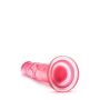 Miękkie różowe dildo penis z mocną przyssawką 17 cm - 5