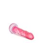 Miękkie różowe dildo penis z mocną przyssawką 17 cm - 6