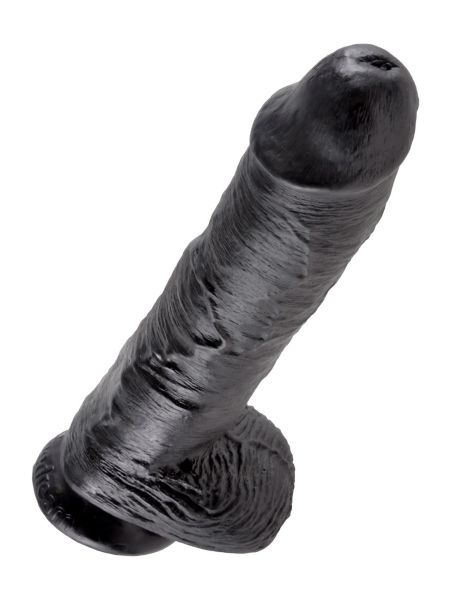 Dildo-COCK 10 INCH W/ BALLS BLACK