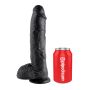 Dildo-COCK 10 INCH W/ BALLS BLACK - 7