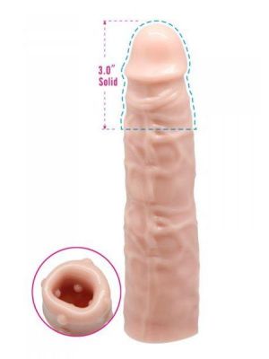 Nakładka na penisa członka rozciągliwa przedłużka cielista - image 2