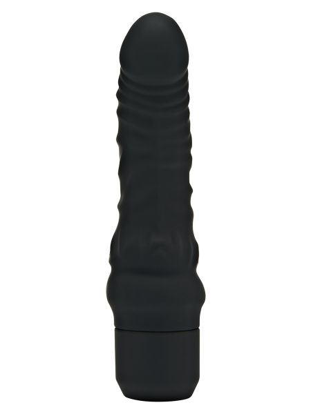 Wibrator gruby realistyczny penis czarny silikon 17 cm - 5