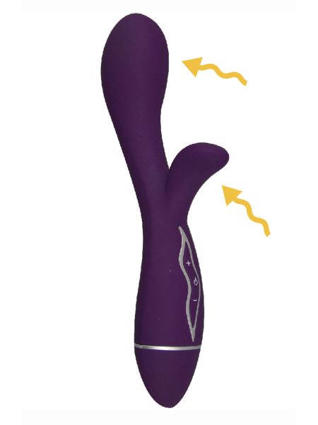 Wibrator wielofunkcyjny sex masażer 21cm 10 trybów fioletowy - 3