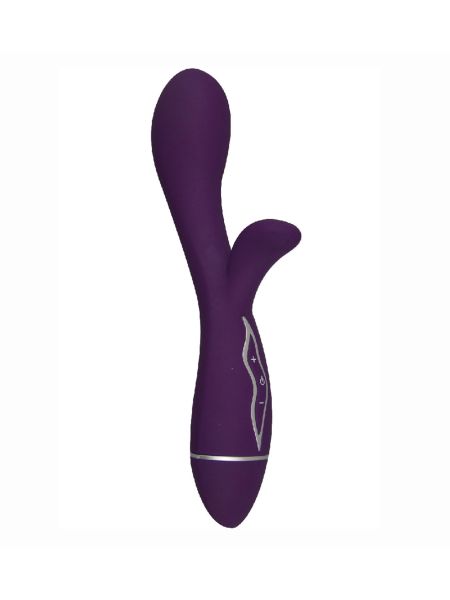 Wibrator wielofunkcyjny sex masażer 21cm 10 trybów fioletowy - 4