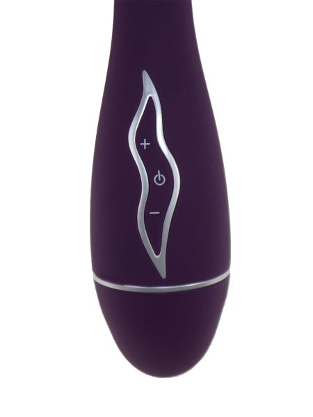 Wibrator wielofunkcyjny sex masażer 21cm 10 trybów fioletowy - 5