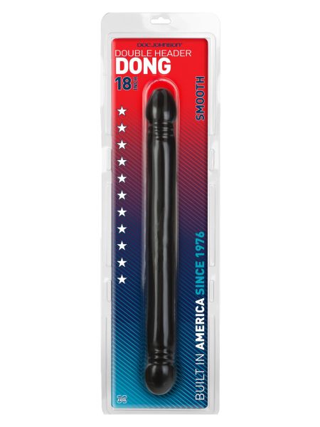 Dildo-DOUBLE HEADER DONG SMOOTH 18"""" BLCK - 3