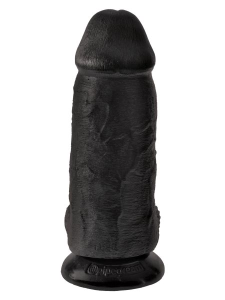 Penis grube czarne żylaste dildo z mocną przyssawką 23 cm - 7