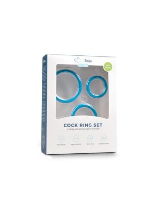 Zestaw 3 pierścienie na penisa erekcję wzwód sex - image 2