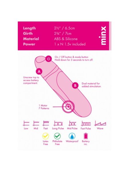 Mini wibrator sex masażer łechtaczki 7cm 7 trybów - 3