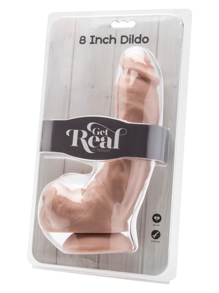 Dildo penis realistyczny jądra przyssawka 20 cm - 3