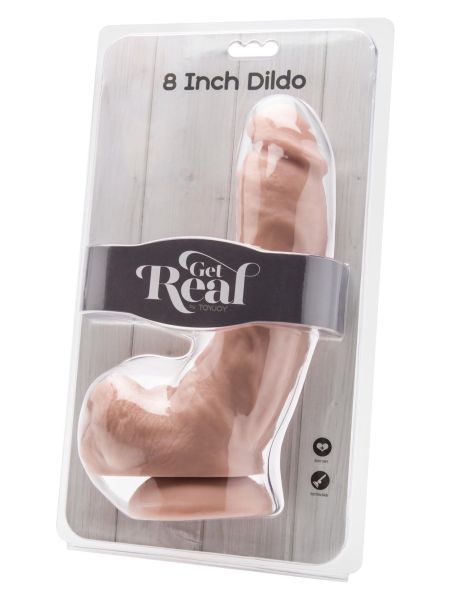 Dildo penis realistyczny jądra przyssawka 20 cm - 4