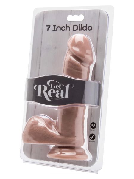 Grube dildo penis realistyczne przyssawka 18cm - 3