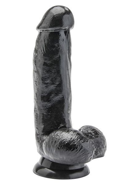 Dildo z jądrami przyssawka realistyczny penis 15cm