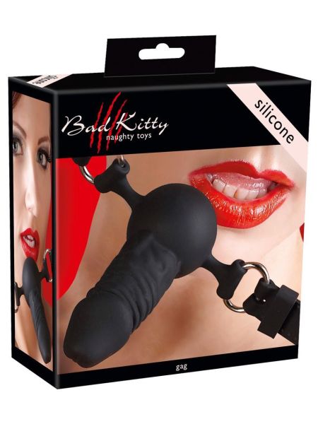 Knebel silikonowy realistyczny penis dildo BDSM
