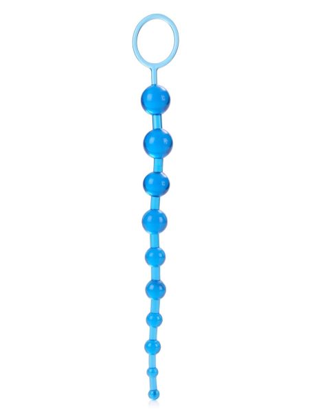 Sonda analna - koraliki analne żelowe niebieskie 25 cm