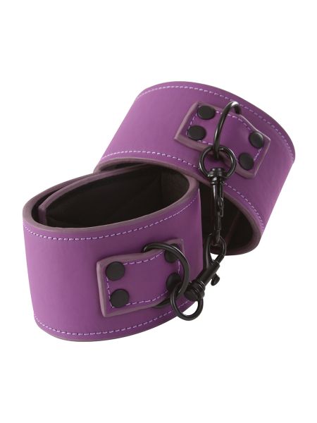 Kajdanki-LUST BONDAGE WRIST CUFFS PURPLE - 2