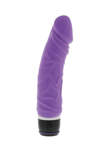 Wibrator realistyczny - penis z wibracjami silikon fiolet - 2