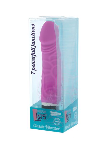 Wibrator realistyczny - penis z wibracjami silikon fiolet - 4