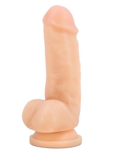 Penis grube żylaste realistyczne dildo z przyssawką i jądrami - 7