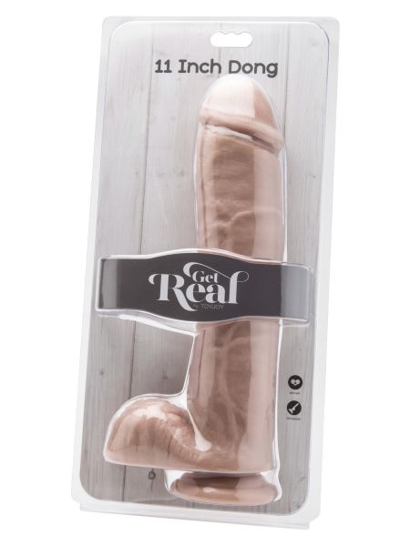 Grube duże dildo realistyczny penis przyssawka 28cm - 2