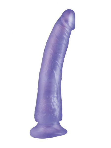 Dildo-BASIX SLIM 7"""" DONG PURPLE