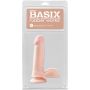 Dildo-BASIX 6"""" DONG W SUCTION CUP FLESH - 3