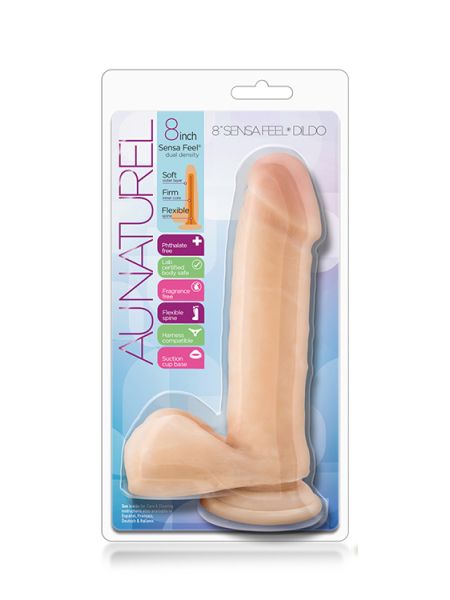 Sztuczny penis cielisty realistyczny miękki dildo 20 cm - 4