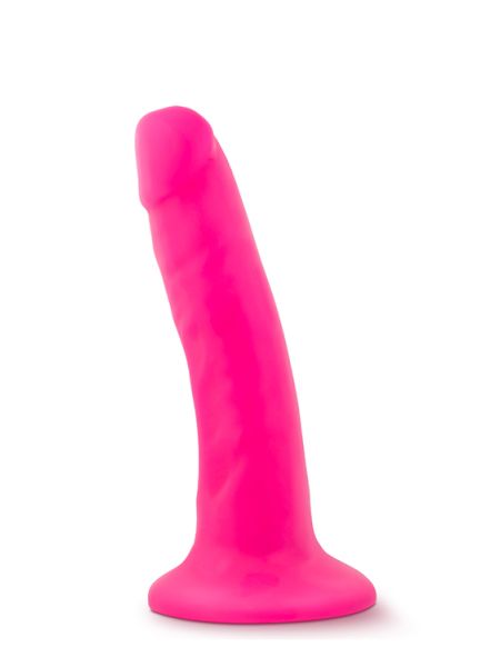 Dildo-NEO 6INCH DUAL DENSITY COCK NEON PINK - 2