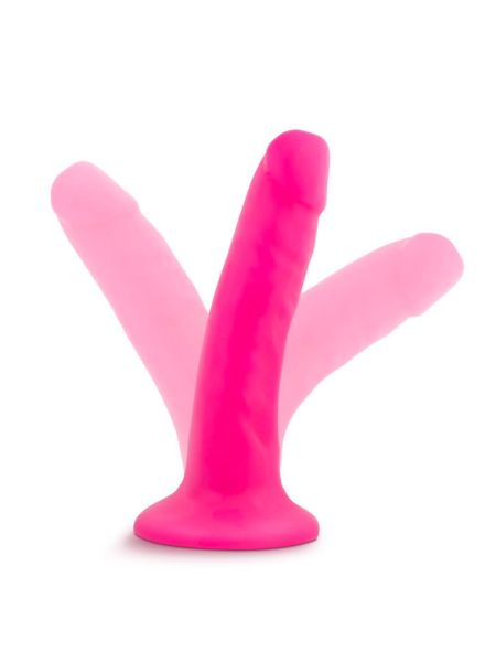 Dildo-NEO 6INCH DUAL DENSITY COCK NEON PINK - 6