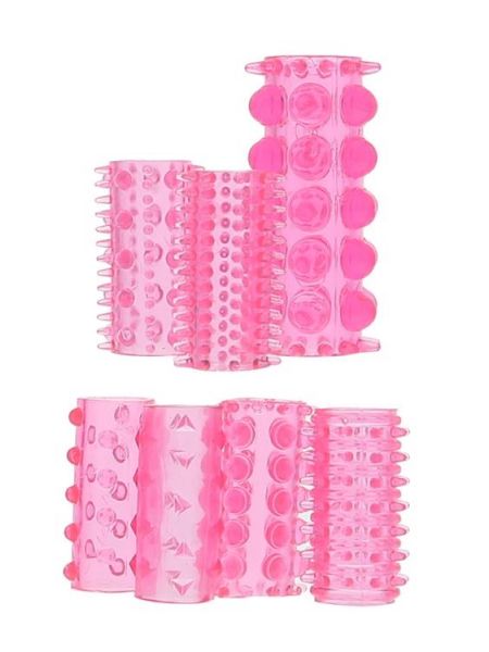 Stymulator-ONE-A-DAY PENIS SLEEVES PINK - 3