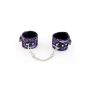 Kajdanki-MARCUS 711003 Hand cuffs with metal chain tracery syntetic purple bdsm Valentine day - 5