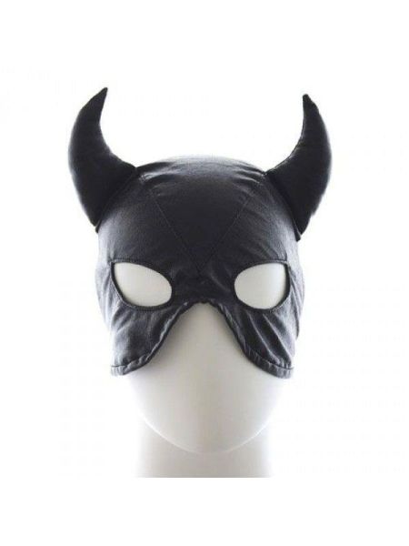 Maska na głowę diabeł wiązana sznurowana BDSM