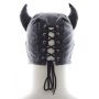 Maska na głowę diabeł wiązana sznurowana BDSM - 4