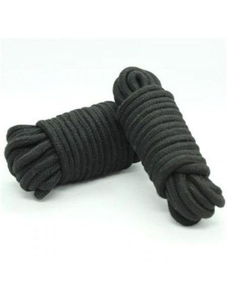 Linka sznur do wiązania bawełniana bondage BDSM 10m czarna