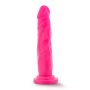 Dildo-NEO 7.5INCH DUAL DENSITY COCK NEON PINK - 6