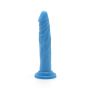 Dildo niebieskie silikonowe z przyssawką 19 cm - 2