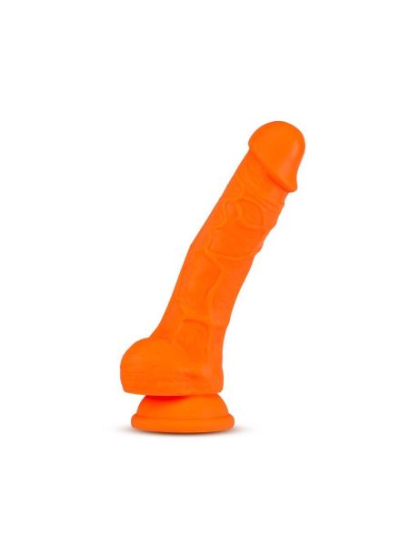 NEO ELITE 7.5INCH COCK WITH BALLS ORANGE - 3