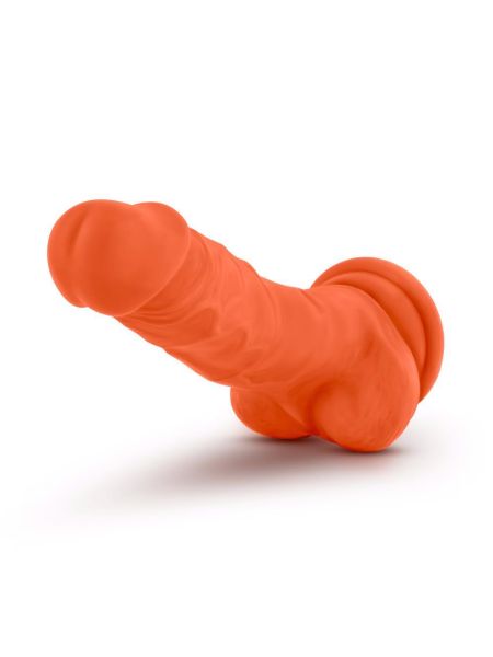 NEO ELITE 7.5INCH COCK WITH BALLS ORANGE - 7