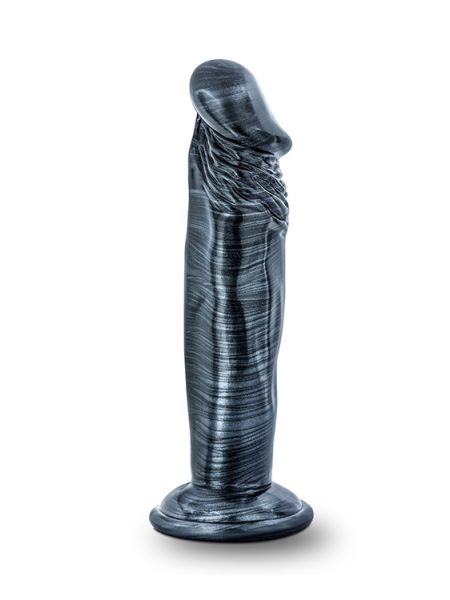 JET EBONY 6INCH DILDO EBONY METALLIC - 2