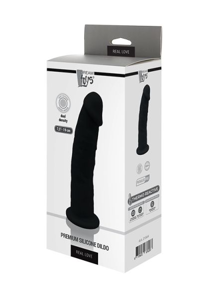 DREAM TOYS REAL LOVE DILDO 7,5INCH BLACK - 4