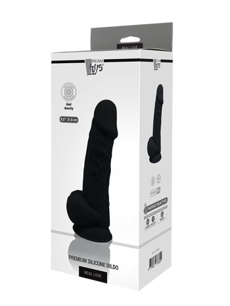 DREAM TOYS REAL LOVE DILDO 8,5INCH BLACK - 3