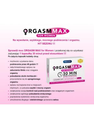 Tabletki na libido orgazm dla kobiet ORGASM MAX - image 2